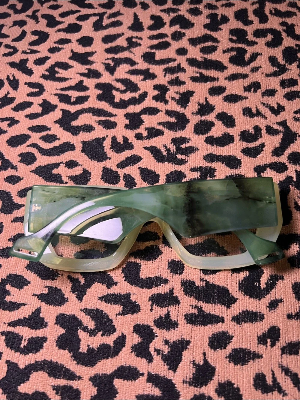 Green Thick Frame Blue-Light Glasses — Never Worn 👓🤎